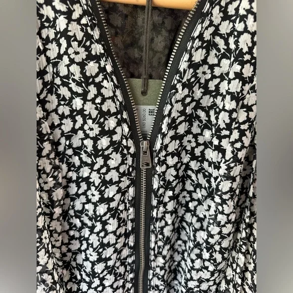 Allsaints Floral Jayda Scatter Dress Zip Front Women's Size Small NWT - Picture 8 of 11